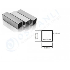 Alüminyum Kutu Profil 165mm X 165mm Et Kalınlık 6.35mm